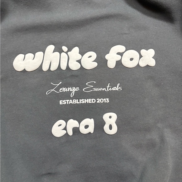 White Fox Black Lounge Essentials Era 8 Hoodie Size S/M - Picture 4 of 6
